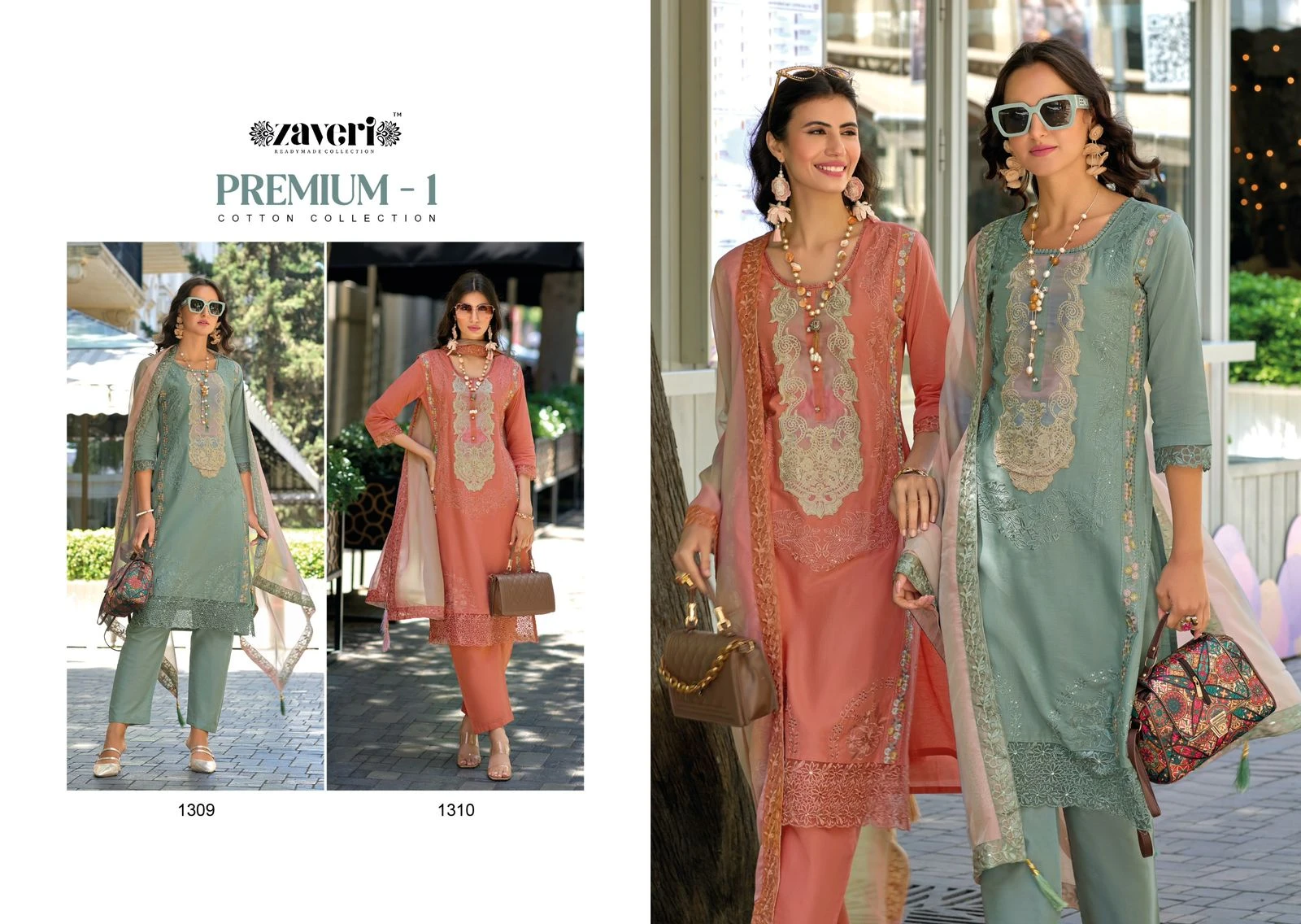 Zaveri Premium Cotton Wholesale Fancy Readymade Salwar Suit Catalog — Wholesale Pakistani Suits, MPA wholesale from Surat — view 3